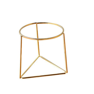 Ceramic Flower Pot Geometric Metal Rack Garden Plant Display Stand Holder Home Decoration Flower Stand tray support for flowers