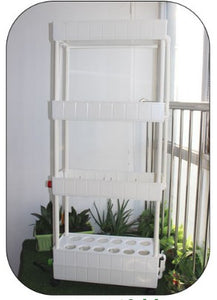 Movable smart planter for home use vertical horticultural hydroponics system with grow lights