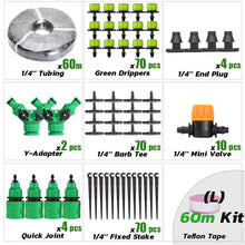 Load image into Gallery viewer, RBCFHI 5-60M 1/4&#39;&#39; Automatic Micro Drip Irrigation System Garden 8 Hole Spray Self Watering Kits With Adjustable Green Dripper
