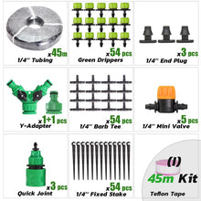 Load image into Gallery viewer, RBCFHI 5-60M 1/4&#39;&#39; Automatic Micro Drip Irrigation System Garden 8 Hole Spray Self Watering Kits With Adjustable Green Dripper

