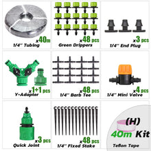 Load image into Gallery viewer, RBCFHI 5-60M 1/4&#39;&#39; Automatic Micro Drip Irrigation System Garden 8 Hole Spray Self Watering Kits With Adjustable Green Dripper
