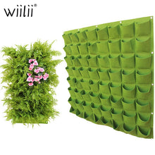Load image into Gallery viewer, Wall Hanging Planting Bags 4/9/18/49/72 Pockets Green Grow Bag Planter Vertical Garden Vegetable Living Garden Bag Home Supplies
