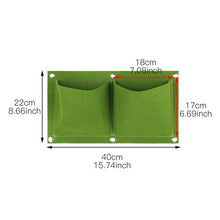 Load image into Gallery viewer, Wall Hanging Planting Bags 4/9/18/49/72 Pockets Green Grow Bag Planter Vertical Garden Vegetable Living Garden Bag Home Supplies
