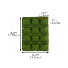 Load image into Gallery viewer, Wall Hanging Planting Bags 4/9/18/49/72 Pockets Green Grow Bag Planter Vertical Garden Vegetable Living Garden Bag Home Supplies
