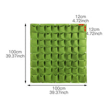 Load image into Gallery viewer, Wall Hanging Planting Bags 4/9/18/49/72 Pockets Green Grow Bag Planter Vertical Garden Vegetable Living Garden Bag Home Supplies
