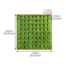 Load image into Gallery viewer, Wall Hanging Planting Bags 4/9/18/49/72 Pockets Green Grow Bag Planter Vertical Garden Vegetable Living Garden Bag Home Supplies
