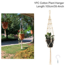Load image into Gallery viewer, Hot Sales 100% Handmade Macrame Plant Hanger Flower /Pot Hanger For Wall Decor Courtyard Garden Hanging Planter Hanging Basket
