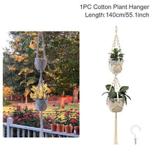 Load image into Gallery viewer, Hot Sales 100% Handmade Macrame Plant Hanger Flower /Pot Hanger For Wall Decor Courtyard Garden Hanging Planter Hanging Basket
