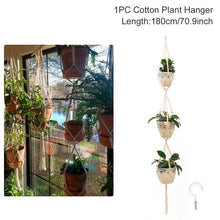 Load image into Gallery viewer, Hot Sales 100% Handmade Macrame Plant Hanger Flower /Pot Hanger For Wall Decor Courtyard Garden Hanging Planter Hanging Basket
