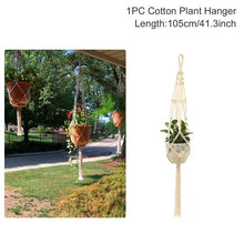 Load image into Gallery viewer, Hot Sales 100% Handmade Macrame Plant Hanger Flower /Pot Hanger For Wall Decor Courtyard Garden Hanging Planter Hanging Basket

