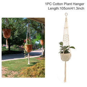 Hot Sales 100% Handmade Macrame Plant Hanger Flower /Pot Hanger For Wall Decor Courtyard Garden Hanging Planter Hanging Basket