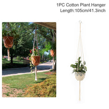 Load image into Gallery viewer, Hot Sales 100% Handmade Macrame Plant Hanger Flower /Pot Hanger For Wall Decor Courtyard Garden Hanging Planter Hanging Basket
