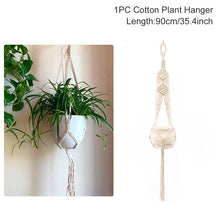 Load image into Gallery viewer, Hot Sales 100% Handmade Macrame Plant Hanger Flower /Pot Hanger For Wall Decor Courtyard Garden Hanging Planter Hanging Basket
