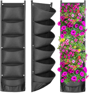AMKOY NEW DESIGN Vertical Hanging Garden Planter Flower Pots Layout Waterproof Wall Mount Hanging Flowerpot Bag Perfect Solution