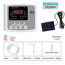 Load image into Gallery viewer, Garden Drip Irrigation Device Double Pump Controller Timer System Solar Energy Intelligent Automatic Watering Device for Plants
