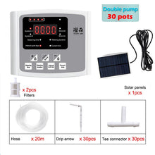 Load image into Gallery viewer, Garden Drip Irrigation Device Double Pump Controller Timer System Solar Energy Intelligent Automatic Watering Device for Plants

