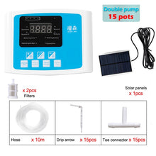 Load image into Gallery viewer, Garden Drip Irrigation Device Double Pump Controller Timer System Solar Energy Intelligent Automatic Watering Device for Plants
